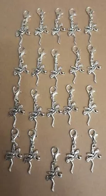 20 Fairy Silver Clip On Charms For Bracelets  Gifts Wholesale Jewellery Job Lot • £4.49