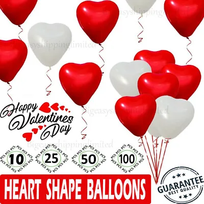 £1.65 • Buy 100 LOVE HEART SHAPE BALLOONS Wedding Party Romantic Baloon Birthday Decoration