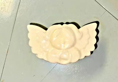 Mud Pie Ceramic Cherub Trinket Box Cream Glazed - Gift Quality • $16