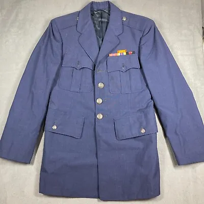 USAF US Air Force Dress Blue Service Jacket Coat Military Men's 36Short 3 Button • $35.98