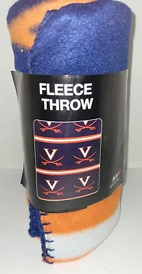 UVA University Of Virginia Plush Fleece Throw 50 X 60 -Northwest Brand-New • $14.95