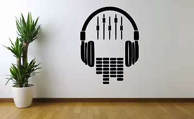 Music DJ Headphones Vinyl Wall Art Decal Sticker Home Decor Crafts MU30 • £11.97