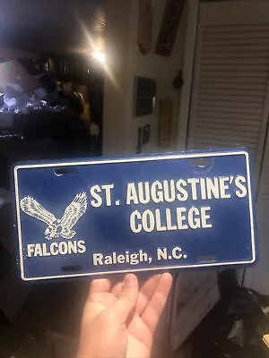 1980s St. Augustines College Booster License Plate Raleigh NC License Tag • $29.99
