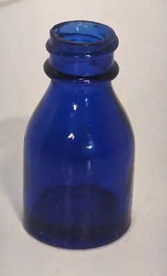 Vintage 1950s Vick's Nasal Drops 2.25  Cobalt Blue Glass Bottle Without Cap/Lid • $7.99