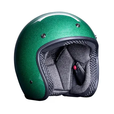 Kali Protectives Rava Green Metal Flake 3/4 Open Face Motorcycle Helmet Adult XS • $39.99