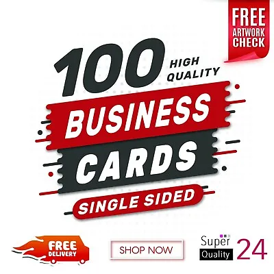 100 Full Colour Business Cards Personalised Printed Business Cards SINGLE SIDED • £8