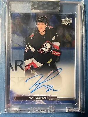 22-23 UD CLEAR CUT Hockey Veterans Auto CC-TT Tage Thompson SABRES • $36.35