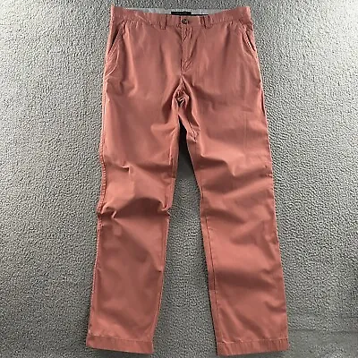 Tommy Hilfiger Mens Pant Pink Size 36x34 Chino Pant Straight Leg 100% Cotton • $24.49