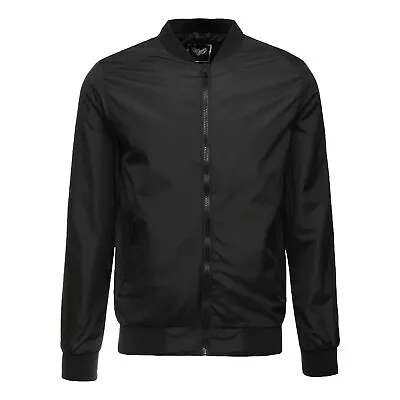 Brave Soul Mens Bomber Jacket Sanjay Padded Baseball Collar Zip Up Outwear • £29.99