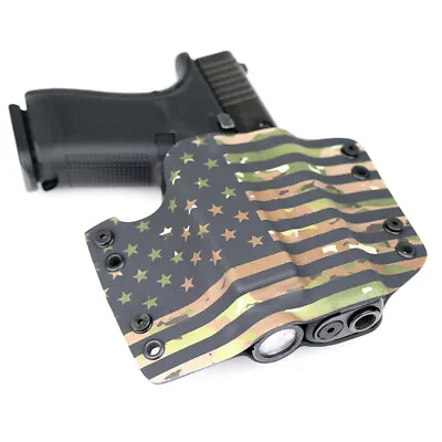 OWB Kydex Light Bearing Holster For Handguns With Baldr Mini - USA MULTICAM • $54.99