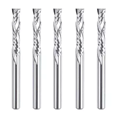 5 Pcs Carbide Compression Router Bit Up & Down End Mills 1/8 Inch Shank NEW • $35.93