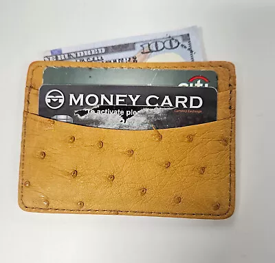 Squash Genuine Ostrich 5 Pocket Card Case MADE IN THE USA H • $14.95