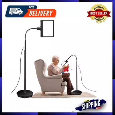 5X Magnifying Glass With Light And Stand 36 LED Dimmable Floor Magnifying Lamp • $66.09