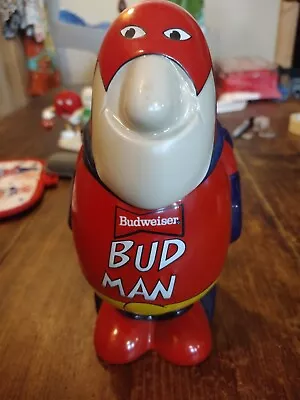 Anheuser Busch CS 100  Bud Man -Solid Head - Lidded Stein-1989- • $39.99