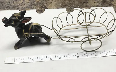 Vintage Donkey With Wire Cart Whatnot Made In Japan • $10.99