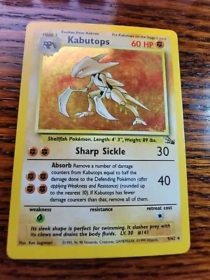 Kabutops - LP Holo Rare - Vintage WotC 1999 English 9/62 Fossil Set Pokemon Card • $15.99