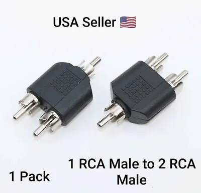 Audio Connectors Adapter Plug RCA Y Splitter AV Audio Converter 1Male To 2Male • $3.79
