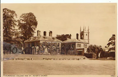 Wiltshire Postcard - Marlborough College And St Peter's Church - Ref 16136A • £2.50