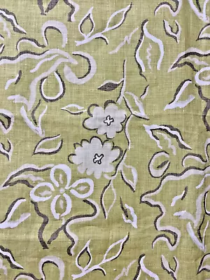 2004 Victoria Hagan  Water Flower  100% Linen Fabric - Fabulous - 26x34  • $19.95