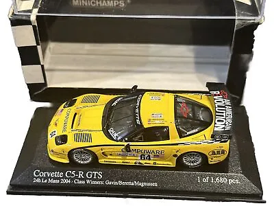 1/43 Minichamps Corvette C5R 24H Le Mans 2004 Winners Gavin Beretta Magnussen 64 • $100