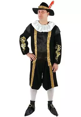 Mens Dark Adder Tudor Fancy Dress Costume - One Size • £31.95