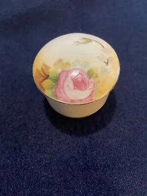 Vintage Small Round Porcelain Trinket Box. Jewelry/ring Box 2 Inches • $8.40