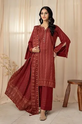 Lakhany 3 Piece Unstitched Printed Cashmi Vool Vol 01 Suit CVC-1007-A • £29.99