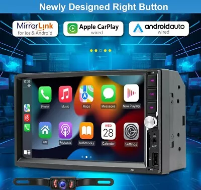 2 DIN 7  HD Car Stereo Radio MP5 Player Bluetooth Touch Screen With Carplay Auto • $84.99