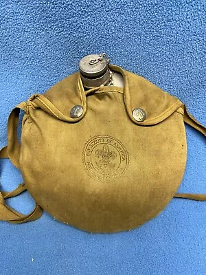 Vintage BSA Boy Scouts Mirro Canteen W Cover • $10