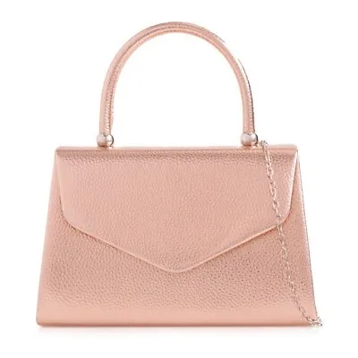 £13.49 • Buy Women Clutch Bag Faux Leather Top Handle Evening Bag Party Handbag 24 Colours UK