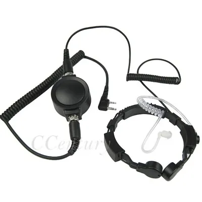 FBI Military Tactical Throat Microphone Mic Headset For Kenwood Baofeng 5R GT-3  • $54.99