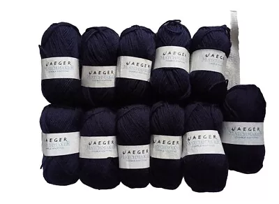 Jaeger Matchmaker DK Knitting Wool 11 X 50g Balls Pure Wool In Indigo  • £20.99