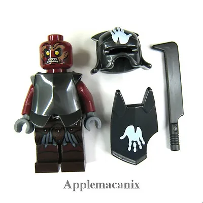 NW LEGO Lord Of The Rings LOTR 9476 URUK-HAI WHITE HAND HELMET/SHIELD Minifigure • $84.95