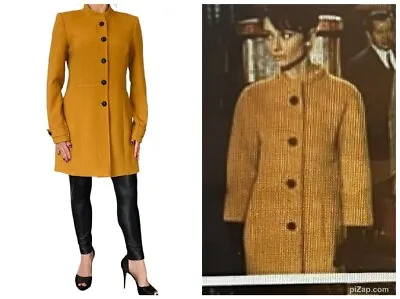 Karl Lagerfeld Marigold Women's Pea Dress Coat Sz 4-6   Audrey Hepburn  • $59.49