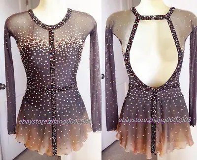 Stylish Ice Skating Dress.Competition Figure Skating Dance Twirling Costume • £155