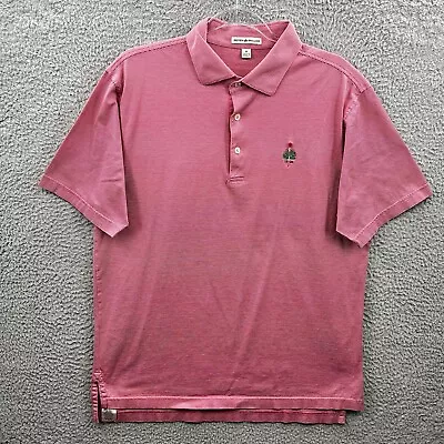 Peter Millar Polo Shirt Adult Medium Stripe Merion Golf Club Cotton Casual Mens • $28.78