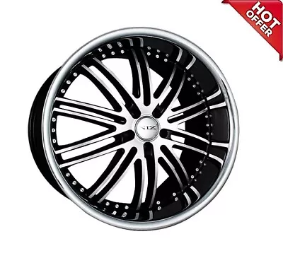 4ea 20X8.5/20X10 Staggered XIX Wheels X23 Black Machine With SS Lip Rims (S4) • $1609