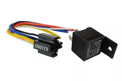 $6.95 • Buy TEMCo 12 V 30/40 Amp Bosch Style S Relay With Harness Socket Automotive