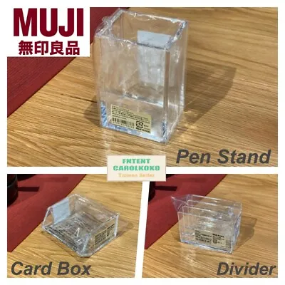 MUJI Acrylic Pen Stand/ Divider/ Stackable Desktop Card Box Organized Box  • $7