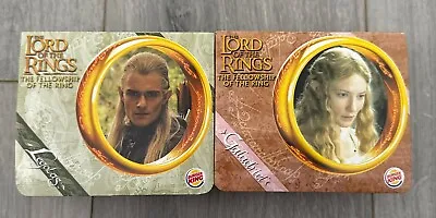 Vintage Lord Of The Rings FOTR Burger King Galadriel & Legolas Figures/cell 2001 • £10