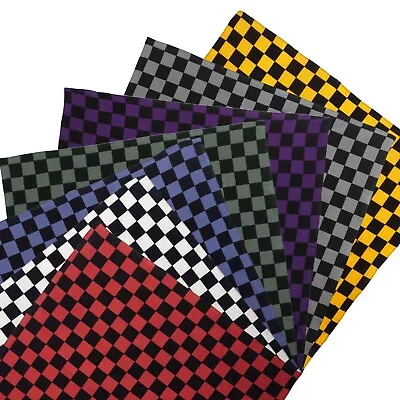 Funky Extra Large XL Checker Bandana Chef  Various Colours Lightweight Cotton • £4.25