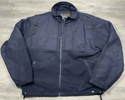 5.11 511 Tactical Series Mens XL  Blue Fleece / Soft Shell Jacket Conceal Carry • $29.99