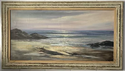 Violet Parkhurst Antique California Plein Air Landscape Oil Painting Old Ocean • $2500