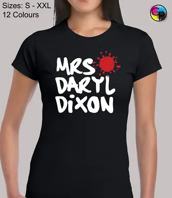 Mrs Daryl Dixon Zombie Walking Dead Daryl Cool Fitted T-Shirt Tshirt For Women • $12.39