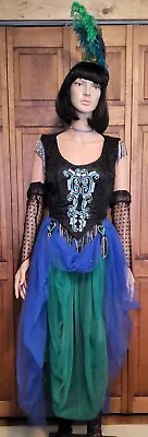 Vtg Theatre Costume Victorian Saloon Burlesque Cosplay Gypsy Corset Sz S • $89.99