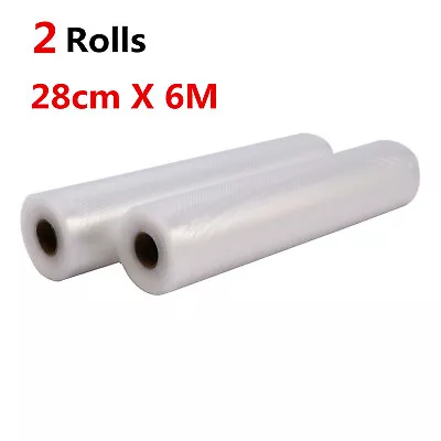 £12.99 • Buy 28CM X 6M TEXTURED VACUUM VAC SEALER SOUS VIDE FOOD SAVER STORAGE ROLLS BAGS UK