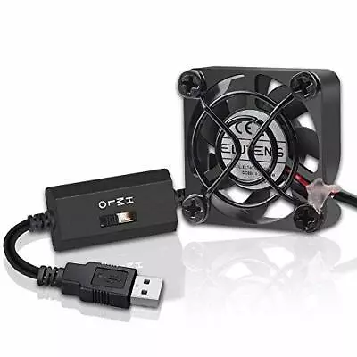 ELUTENG USB Fan 5v Fan 40mm With L/M/H 3 Degree Speed Mini 40mm Fans Cooling US • £11.69