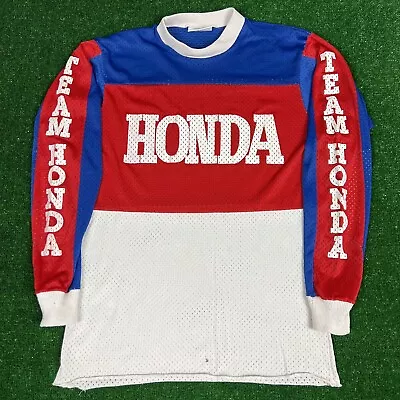 Vintage 80's MSR  Honda Motocross Racing Team Jersey Shirt Men's Size Medium • $119.96