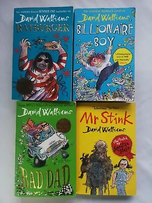 Book Bundle David Walliams X4 Ratburger Bad Dad Gangsta Granny Billionaire Boy  • £1.61