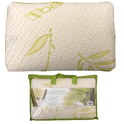 Infant Nursing BAMBOO MEMORY FOAM Pillow Cot Pillow With REMOVABLE Cover • £8.49